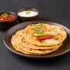 Aloo Parantha (2pcs) + Curd + Pickle + Sauce